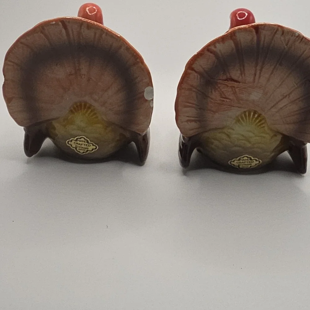 Otagiri Handcrafted‎ Ceramic Turkey Salt & Pepper Shakers Thanksgiving Novelty